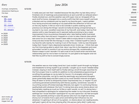 diary screenshot