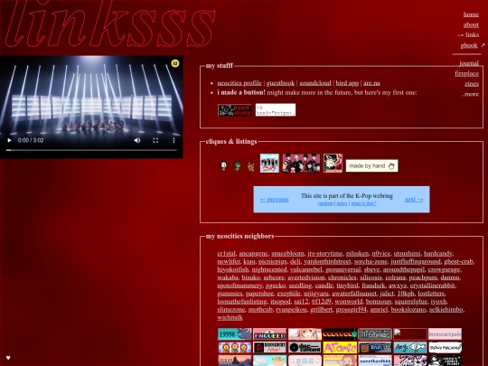 links screenshot