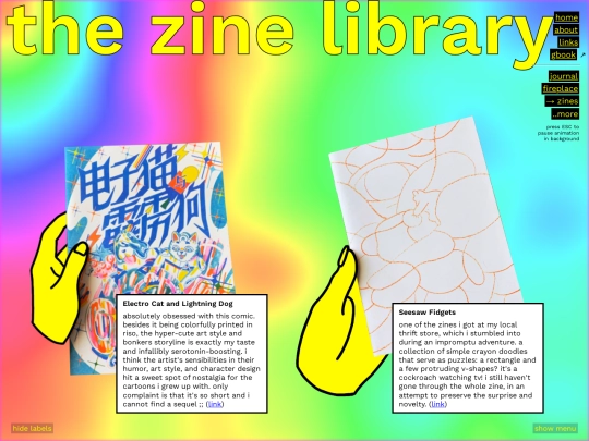 zines screenshot