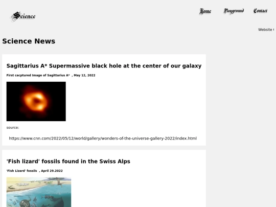 ScienceWeb screenshot
