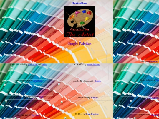 palettes screenshot