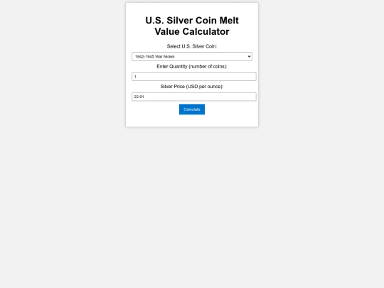 silver-coin-calculator screenshot