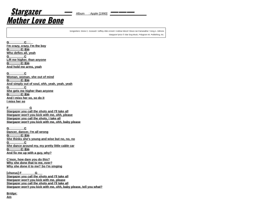 chords/stargazer screenshot