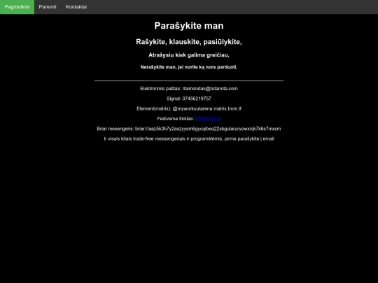 kontaktai screenshot
