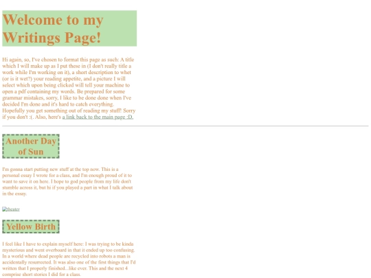 writing screenshot