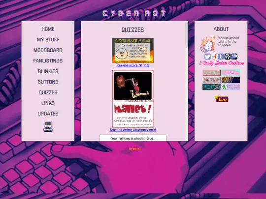 quizzes screenshot