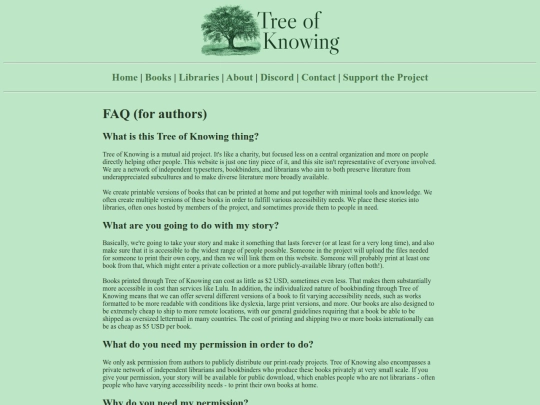 authorfaq screenshot