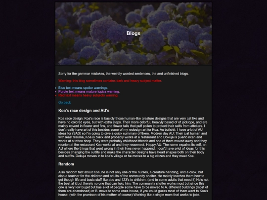 Blog screenshot