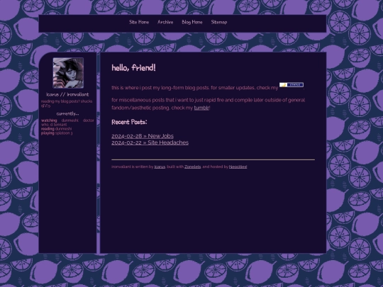 blog screenshot