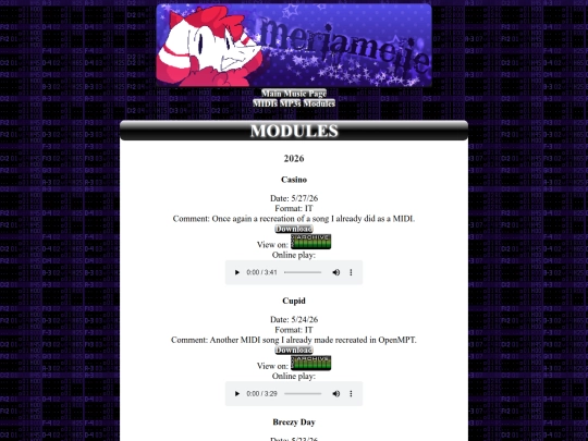 music/modules screenshot