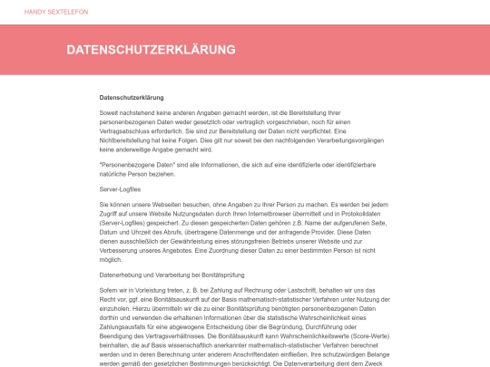 datenschutz screenshot