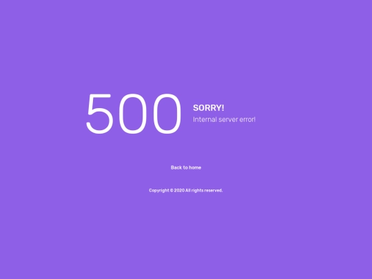 pages/forms/error-500 screenshot