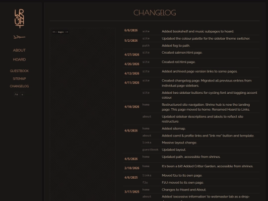 changelog screenshot