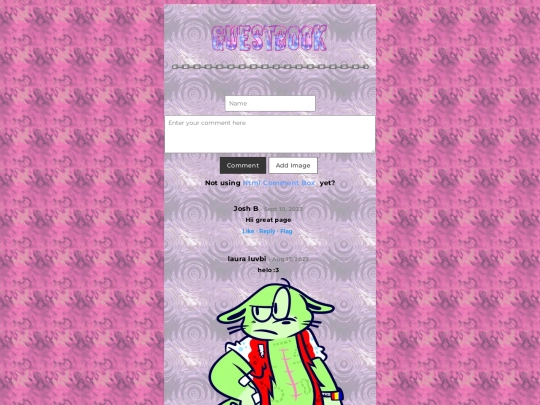 guestbook screenshot