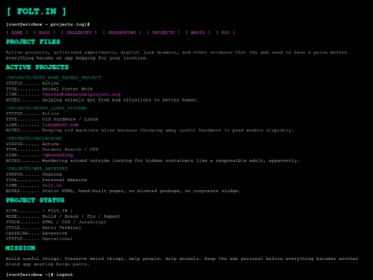 projects screenshot