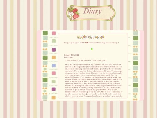 diary screenshot