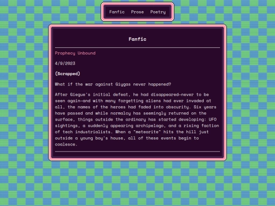 writings screenshot