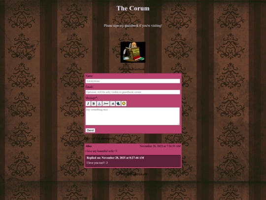 guestbook screenshot