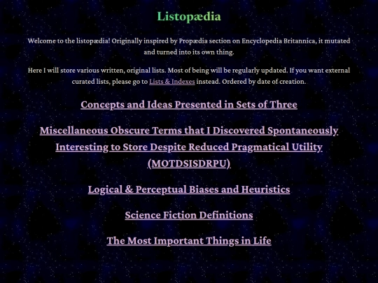 listopaedia screenshot