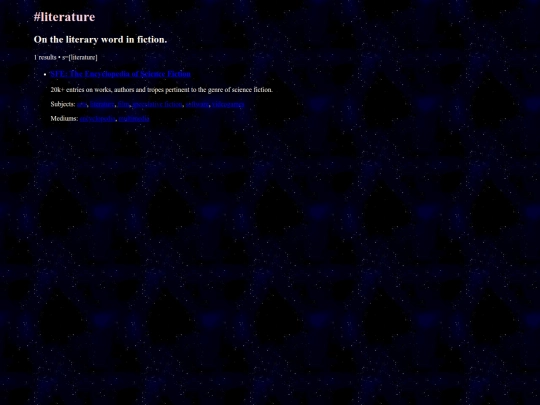 tags/arts/literature screenshot