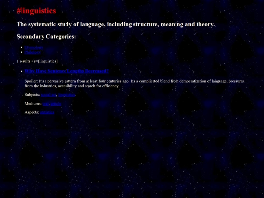 tags/linguistics screenshot