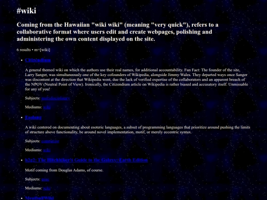 tags/medium/wiki screenshot