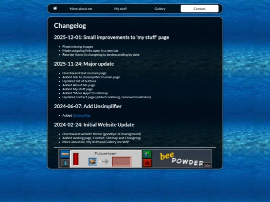 p/changelog screenshot