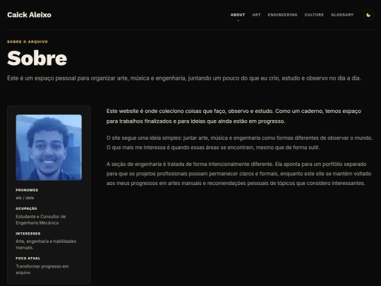 aboutme screenshot
