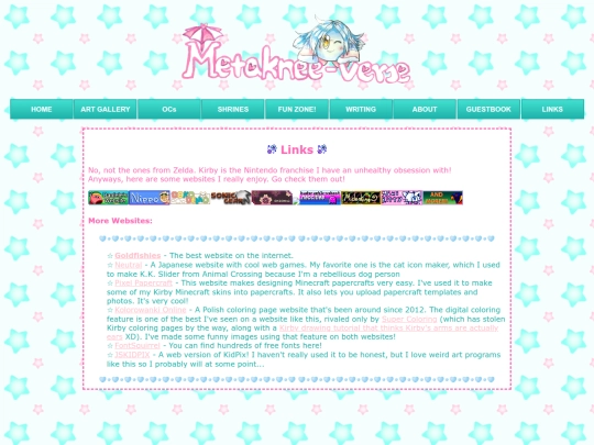links screenshot
