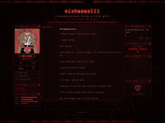 transmissions/disappearance screenshot