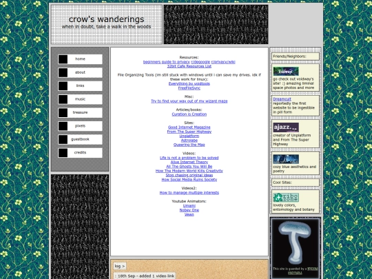 links screenshot