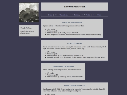 elaborations/fiction screenshot
