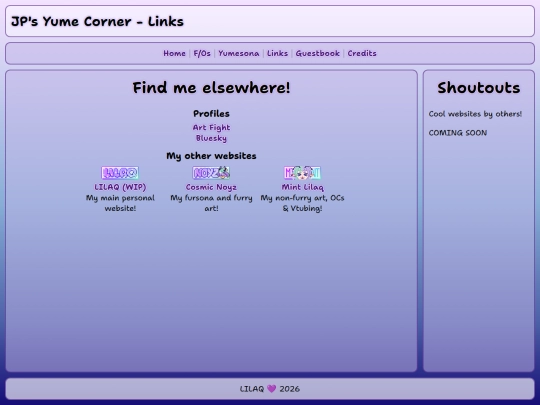 links screenshot
