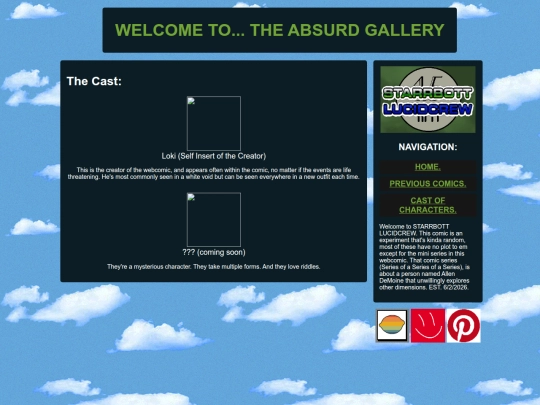 webcomic/cast screenshot