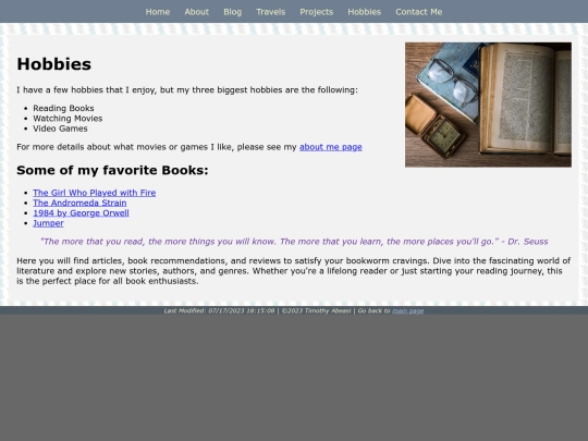 WebTech/hobbies screenshot