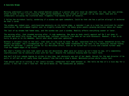writings/concrete screenshot