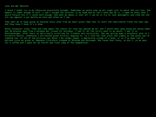 writings/loveandwarmachine screenshot