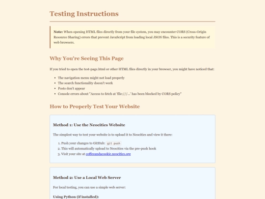 testing-instructions screenshot