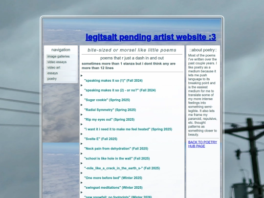 poems/bitesizedbits screenshot