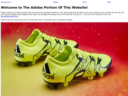 Adidas screenshot