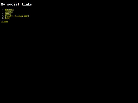 My-socials screenshot