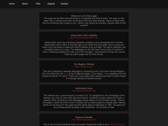 sites screenshot