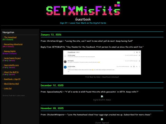 guestbook screenshot