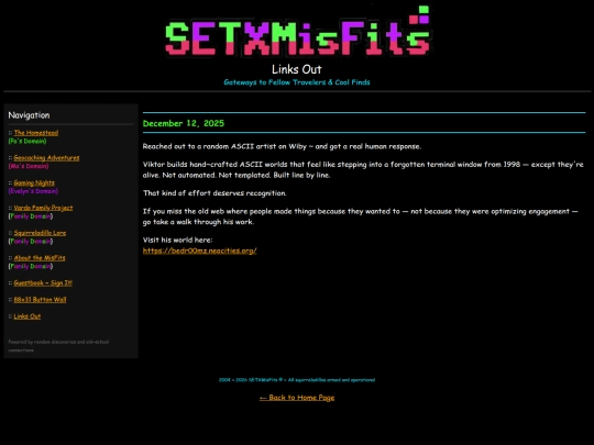links screenshot