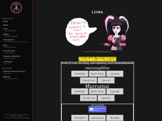 links screenshot
