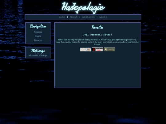 links screenshot