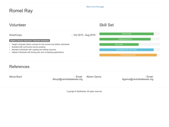 Resume p2 screenshot