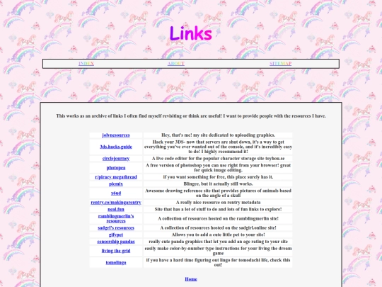 links screenshot