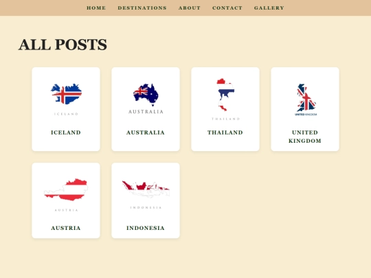 destinations screenshot