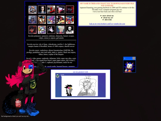 info screenshot